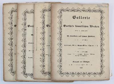 Bild Nr.1: 138-1342 Goethe,(J.W.v.).: (Literatur und illustrierte Bücher bis 19.Jahrhundert)