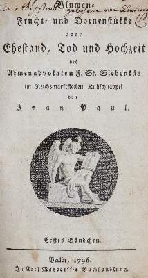 Bild Nr.1: 138-1362 Jean Paul (d.i. J.P.F.Richter).: (Literatur und illustrierte Bücher bis 19.Jahrhundert)
