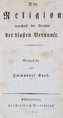 Bild Nr.1: 138-1367 Kant,I.: (Literatur und illustrierte Bücher bis 19.Jahrhundert)