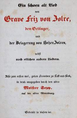 Bild Nr.2: 138-1377 (Laßberg,J.v.).: (Literatur und illustrierte Bücher bis 19.Jahrhundert)