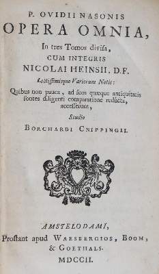 Bild Nr.1: 138-1408 Ovidius,N.P.: (Literatur und illustrierte Bücher bis 19.Jahrhundert)