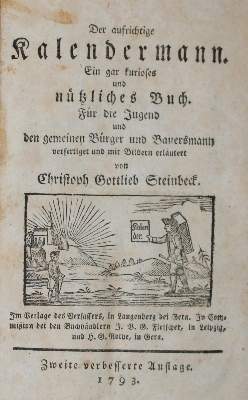 Bild Nr.1: 138-1431 Steinbeck,C.G.: (Literatur und illustrierte Bücher bis 19.Jahrhundert)