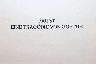 Bild Nr.1: 138-1499 Goethe,J.W.v.: (Literatur und illustrierte Bücher 20.Jahrhundert - Alte Literatur in modernen Ausgaben)