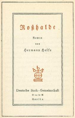 Bild Nr.4: 138-1513 Hesse,H.: (Literatur und illustrierte Bücher 20.Jahrhundert - Alte Literatur in modernen Ausgaben)