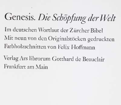Bild Nr.1: 138-1517 Hoffmann,F.: (Literatur und illustrierte Bücher 20.Jahrhundert - Alte Literatur in modernen Ausgaben)