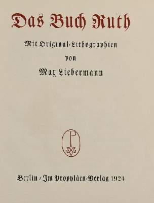 Bild Nr.2: 138-1546 Liebermann,M.: (Literatur und illustrierte Bücher 20.Jahrhundert - Alte Literatur in modernen Ausgaben)