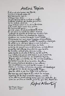 Bild Nr.41: 138-1603 Alberti,R.: (Tapies)