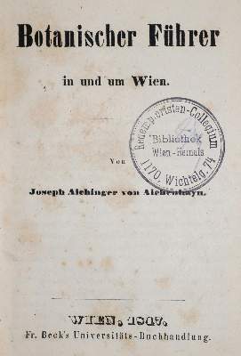 Bild Nr.1: 138-1618 Aichinger v. Aichenhayn,J.: (Botanik)