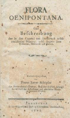 Bild Nr.1: 138-1633 Schöpfer,F.X. (Hrsg.).: (Botanik, Innsbruck)