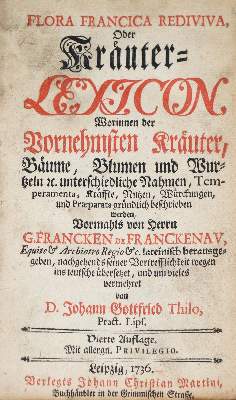 Bild Nr.1: 138-1639 Franckenau,G.Franck de.: (Botanik, Kräuterbücher)