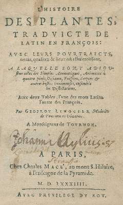 Bild Nr.1: 138-1640 Linocier,G.: (Botanik, Kräuterbücher)