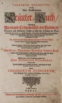 Bild Nr.1: 138-1646 Zwinger,T.: (Botanik, Kräuterbücher)