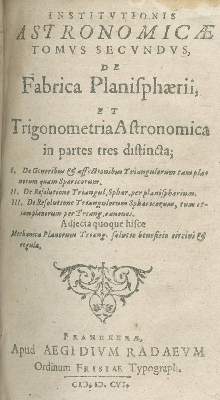 Bild Nr.2: 138-17 Metius,A.: (Astronomie)