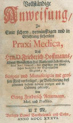 Bild Nr.1: 138-1705 Hoffmann,F.: (Medizin)