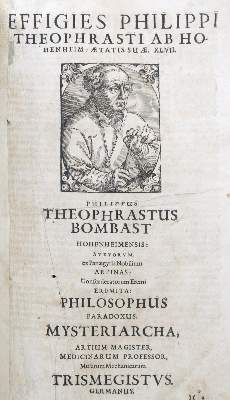 Bild Nr.1: 138-1723 Paracelsus (d.i. T.B.v. Hohenheim).: (Medizin)