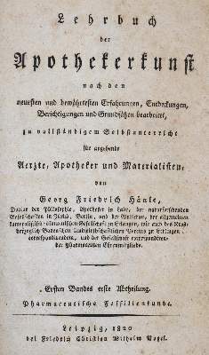 Bild Nr.1: 138-1727 Hänle,G.F.: (Medizin, Pharmazie)