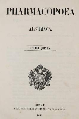 Bild Nr.1: 138-1730 Pharmacopoea Austriaca.: (Medizin, Pharmazie)