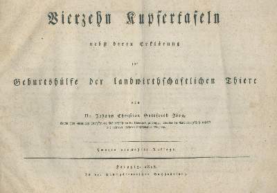Bild Nr.1: 138-1748 Jörg,J.C.G.: (Medizin, Veterinärmedizin)