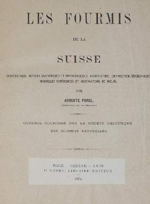 Bild Nr.1: 138-1777 Forel,A.: (Zoologie, Insekten)