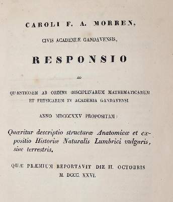 Bild Nr.2: 138-1796 Morren,C.F.A.: (Zoologie, Regenwurm)