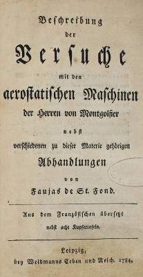 Bild Nr.1: 138-1824 Faujas de Saint-Fond,(B.).: (Verschiedene Gebiete - Varia, Aeronautik)