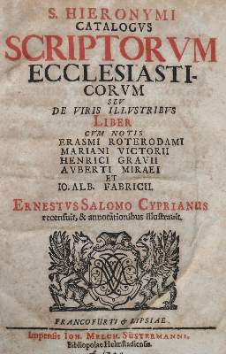 Bild Nr.1: 138-183 Hieronymus,S.: (Alte Drucke, Handschriften und Theologie)