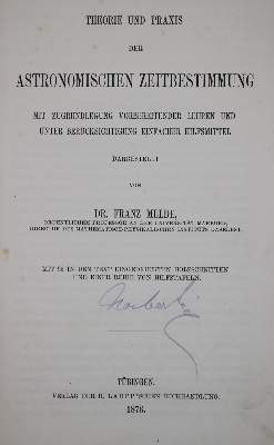 Bild Nr.1: 138-1847 Melde,F.: (Verschiedene Gebiete - Varia, Astronomie)