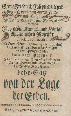 Bild Nr.1: 138-1859 Wilczeck,G.F.J.: (Verschiedene Gebiete - Varia, Astronomie)