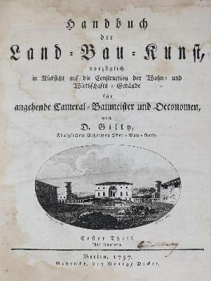 Bild Nr.2: 138-1868 Gilly,D.: (Verschiedene Gebiete - Varia, Bauwesen)