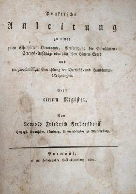 Bild Nr.1: 138-1876 Fredersdorff,L.F.: (Verschiedene Gebiete - Varia, Bergbau)