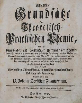 Bild Nr.1: 138-1903 Zimmermann,J.C.: (Verschiedene Gebiete - Varia, Chemie)
