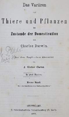 Bild Nr.1: 138-1904 Darwin,C.: (Verschiedene Gebiete - Varia)