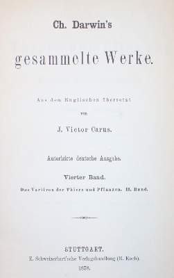 Bild Nr.1: 138-1905 Darwin,C.: (Verschiedene Gebiete - Varia)