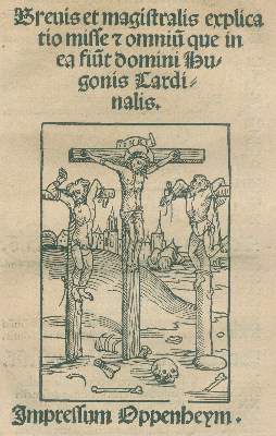 Bild Nr.1: 138-191 Hugo de Sancto Caro.: (Alte Drucke, Handschriften und Theologie)