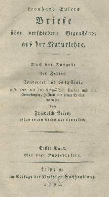 Bild Nr.1: 138-1923 Euler,L.: (Verschiedene Gebiete - Varia)