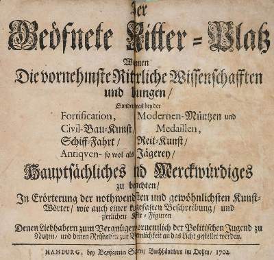 Bild Nr.1: 138-1927 Geöfnete Ritter-Plaz, Der,: (Verschiedene Gebiete - Varia)