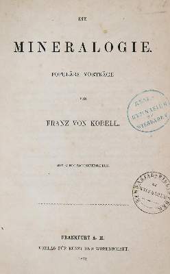Bild Nr.1: 138-1935 Germar,E.F.: (Verschiedene Gebiete - Varia, Geologie - Mineralogie u. Paläontologie)