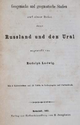 Bild Nr.1: 138-1940 Ludwig,R.: (Verschiedene Gebiete - Varia, Geologie - Mineralogie u. Paläontologie)
