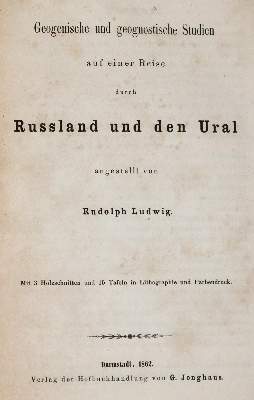Bild Nr.3: 138-1940 Ludwig,R.: (Verschiedene Gebiete - Varia, Geologie - Mineralogie u. Paläontologie)