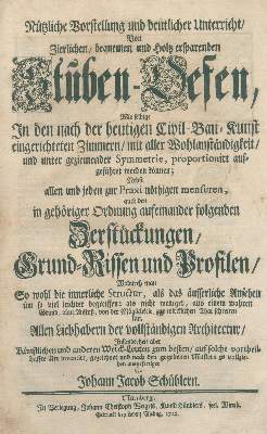 Bild Nr.1: 138-1970 Schübler,J.J.: (Verschiedene Gebiete - Varia, Heizung, Öfen)