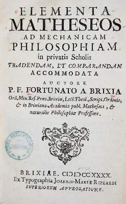 Bild Nr.3: 138-1994 Fortunatus a Brixia,P.F.: (Verschiedene Gebiete - Varia, Mathematik)
