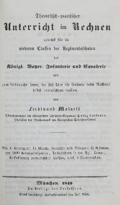 Bild Nr.1: 138-2003 Malaise,F.: (Verschiedene Länder - Geschichte, Mathematik)
