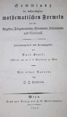 Bild Nr.1: 138-2009 Sammlung: (Verschiedene Gebiete - Varia, Mathematik)