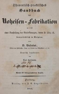 Bild Nr.1: 138-2021 Valerius,B.: (Verschiedene Gebiete - Varia, Metallurgie)
