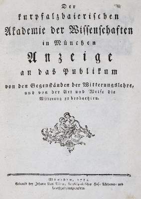Bild Nr.1: 138-2025 Kurpfalzbaierischen Akademie, Der,: (Verschiedene Gebiete - Varia, Meteorologie)