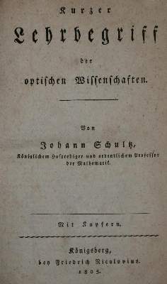 Bild Nr.1: 138-2038 Schultz,J.F.: (Verschiedene Gebiete - Varia, Optik)
