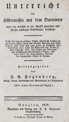 Bild Nr.1: 138-2041 Hegenberg,F.A.: (Verschiedene Gebiete - Varia, Physik)