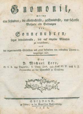 Bild Nr.1: 138-2071 Lory,P.: (Verschiedene Gebiete - Varia, Uhren, Sonnenuhren)