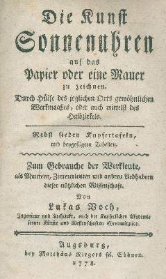 Bild Nr.1: 138-2073 Voch,L.: (Verschiedene Gebiete - Varia, Uhren, Sonnenuhren)