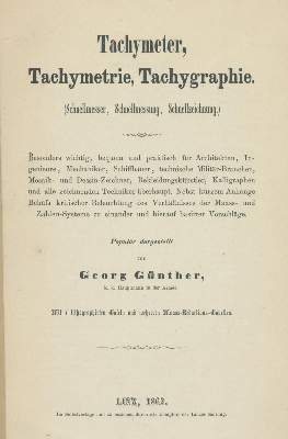 Bild Nr.1: 138-2074 Günther,G.: (Verschiedene Gebiete - Varia, Vermessungswesen)